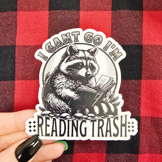 Reading Trash Vinyl Sticker