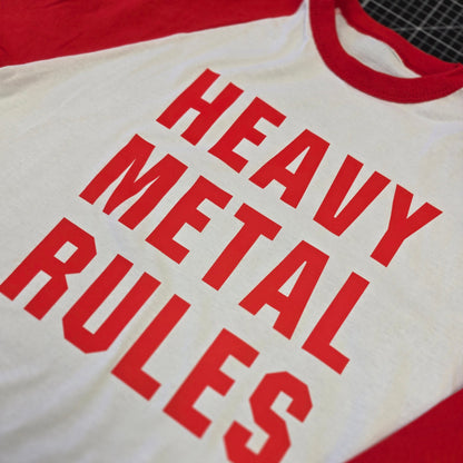 Heavy Metal Rules Baseball T-shirt