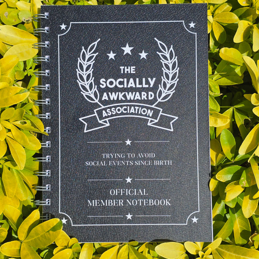 Socially Awkward Plain Notebook (Leather Finish)