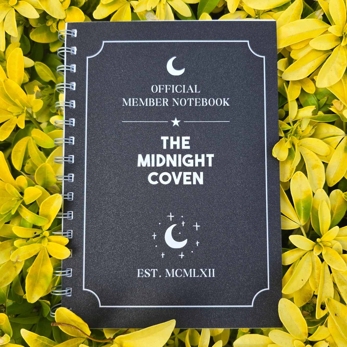 The Midnight Coven Plain Notebook (Glitter Finish)