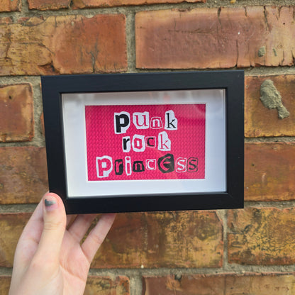 Punk Rock Princess (Pink) Framed Decor