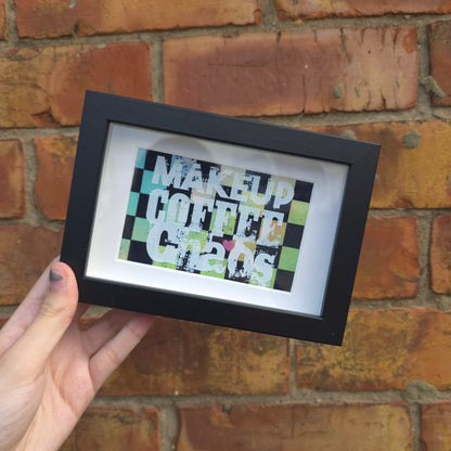 Makeup Coffee Chaos (Checkerboard) Framed Decor