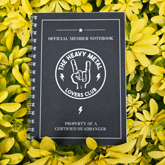 Heavy Metal Lover Plain Notebook (Glitter Finish)