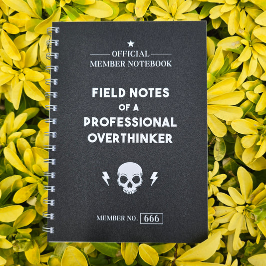 Professional Overthinker Plain Notebook (Glitter Finish)