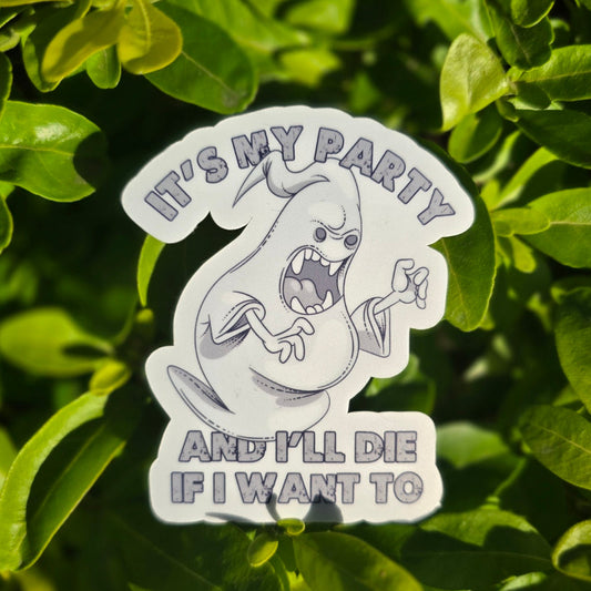 It's My Party Vinyl Sticker