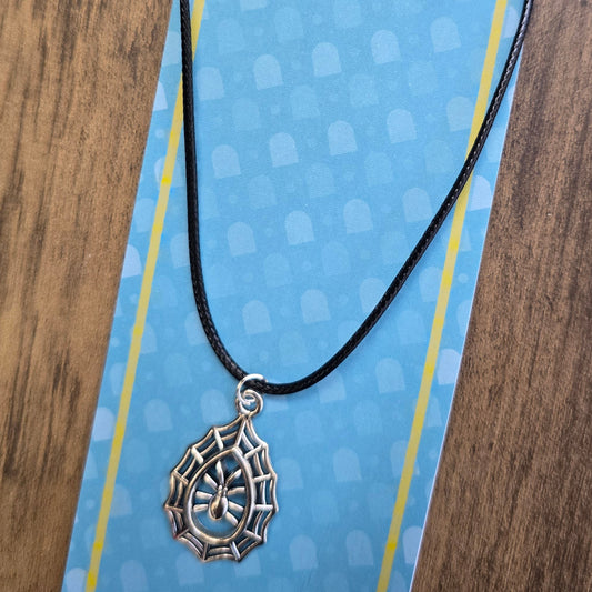 Clasp Necklace- Spider Teardrop