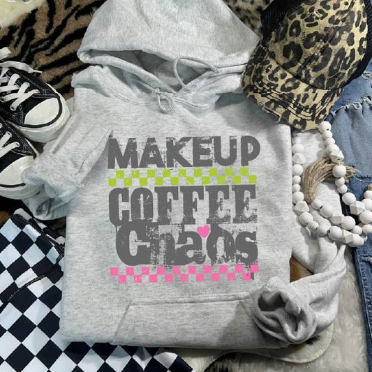 Makeup-Coffee-Chaos Overhead Hoodie