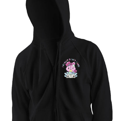 I Don't Care Bear Zipper Hoodie