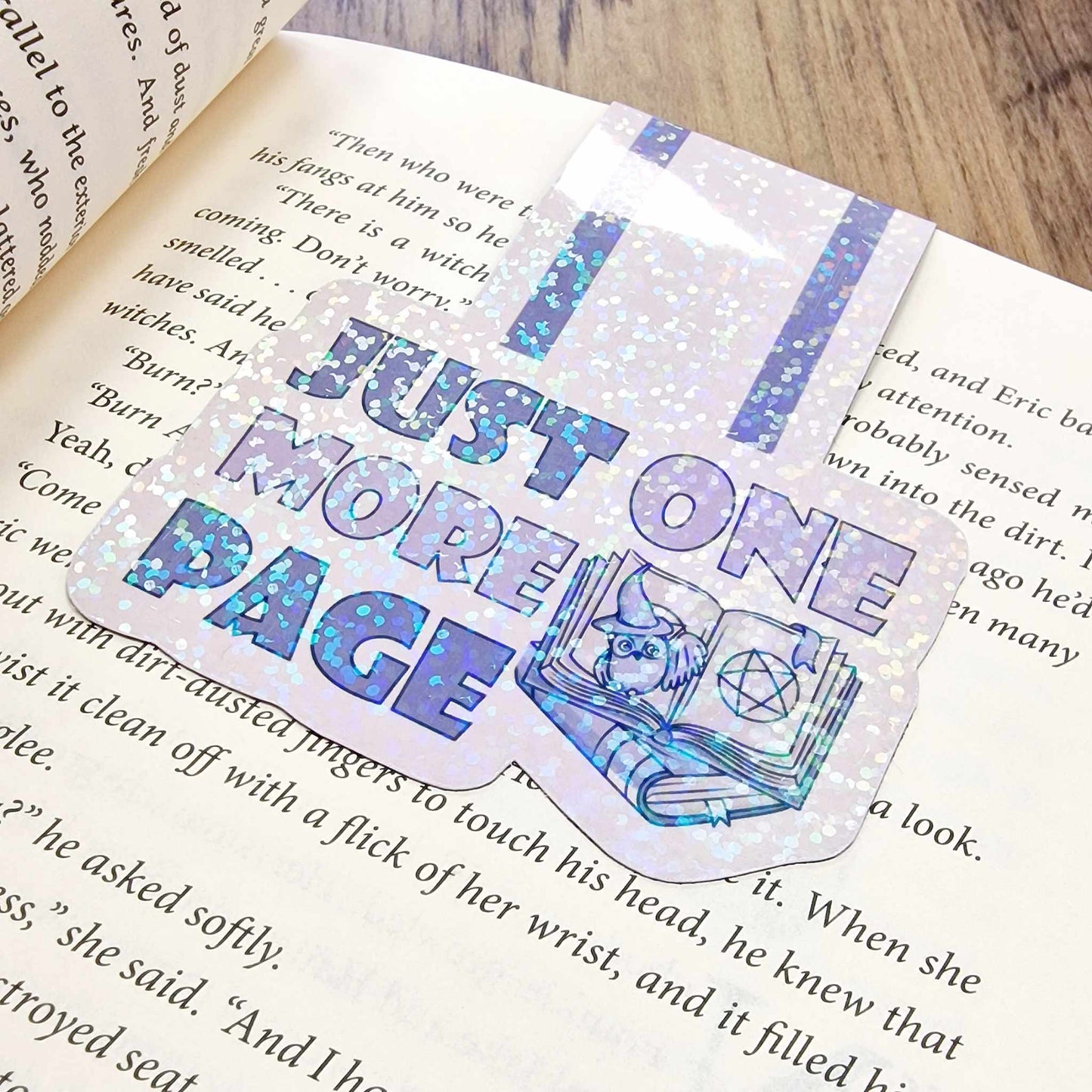 Just One More Page!- Holographic Bookmark