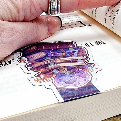 Magical Stacked Books - Holographic Bookmark