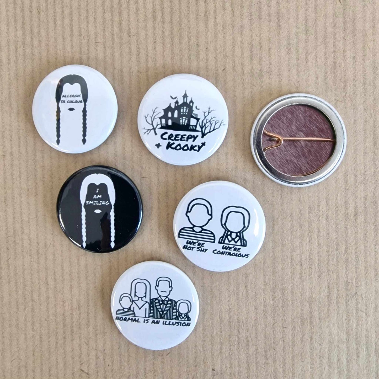 Addams Badge Pack