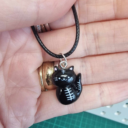 Clearance Necklace - Black Cat