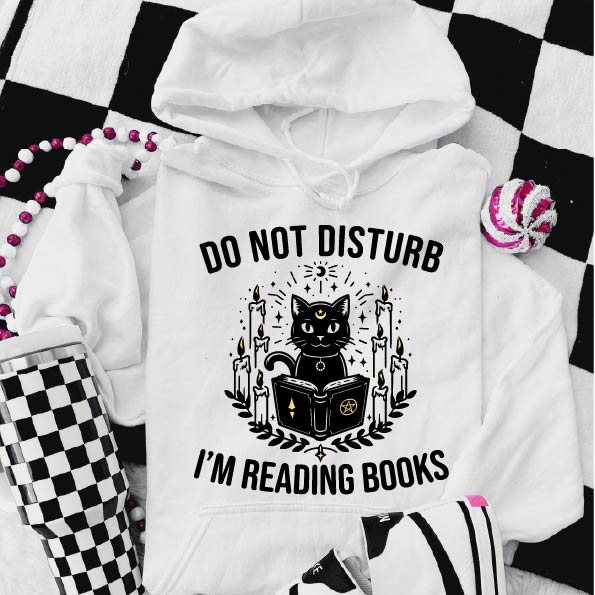 Reading Books Overhead Hoodie