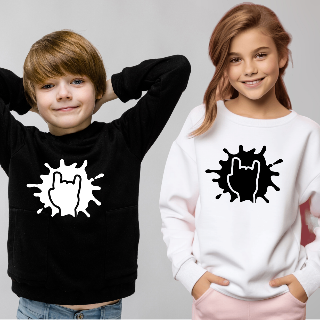 Kids Sweatshirt Rock Splat