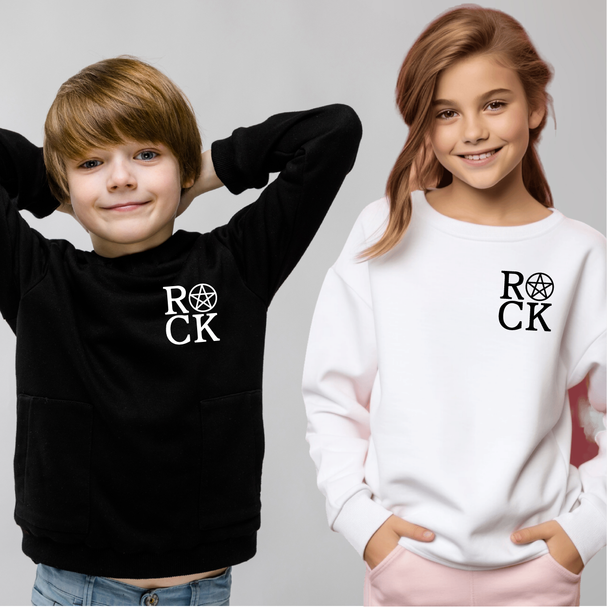 Kids Sweatshirt Pentagram Rock