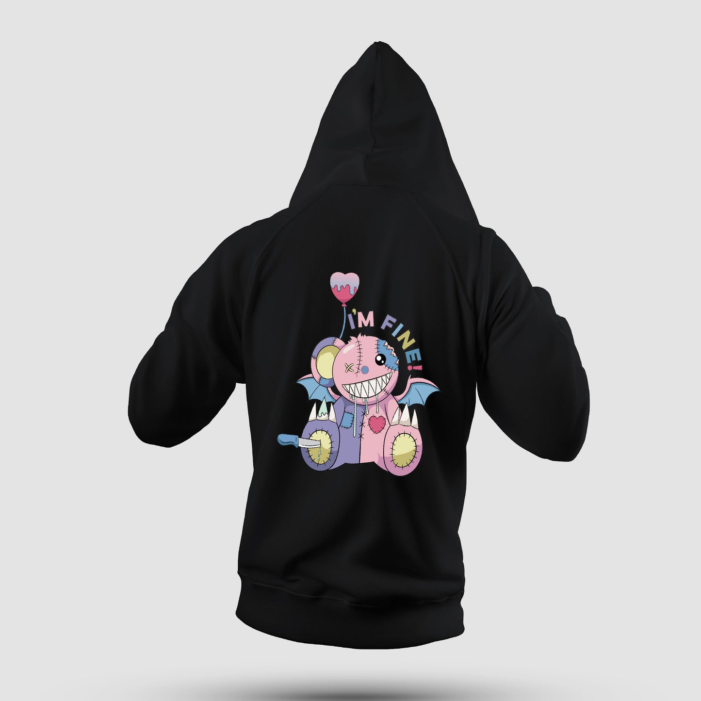 I'm Fine! Bear Zipper Hoodie