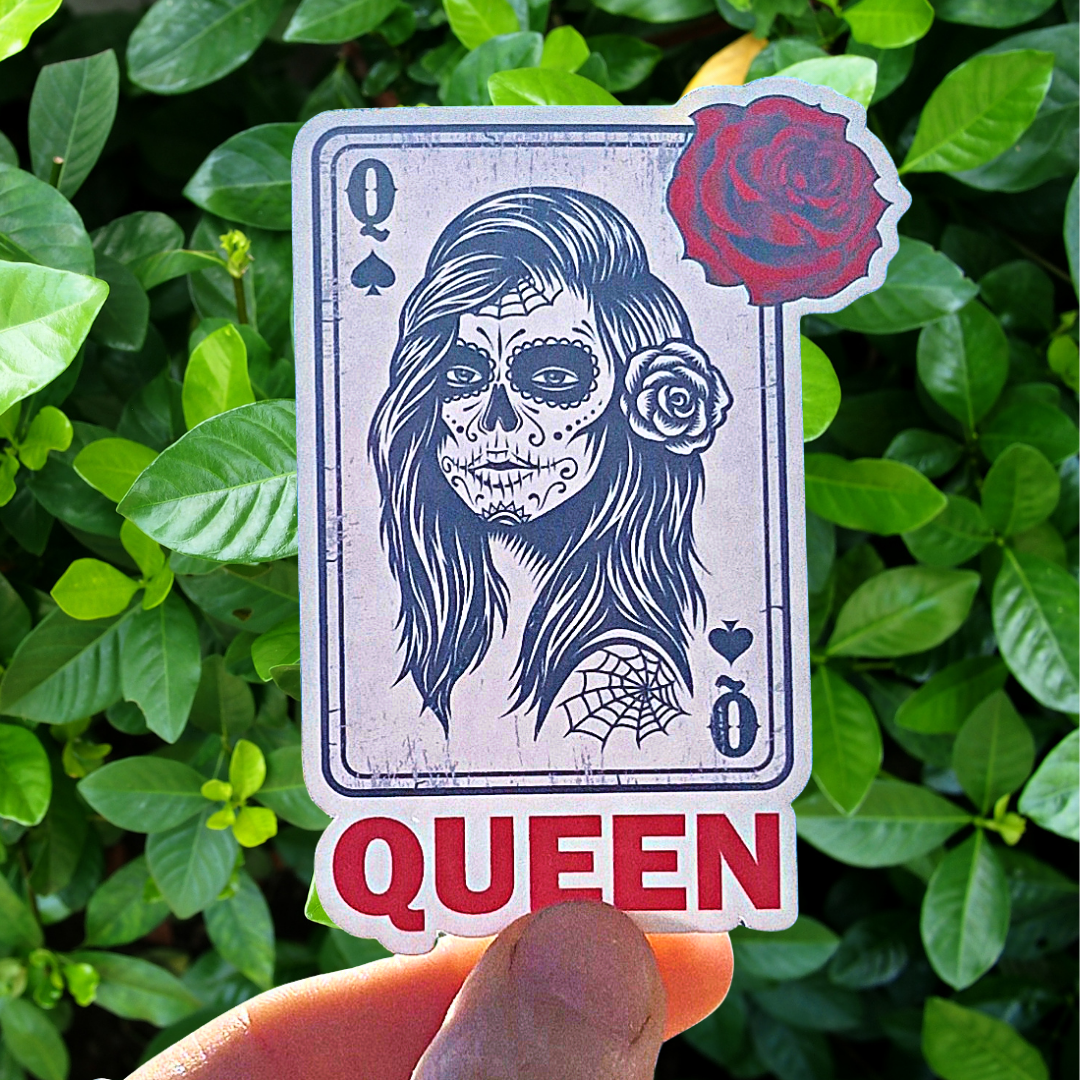 Queen Sugar Skull Vinyl Sticker