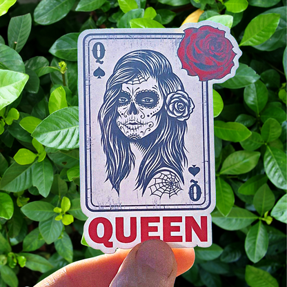 Queen Sugar Skull Vinyl Sticker