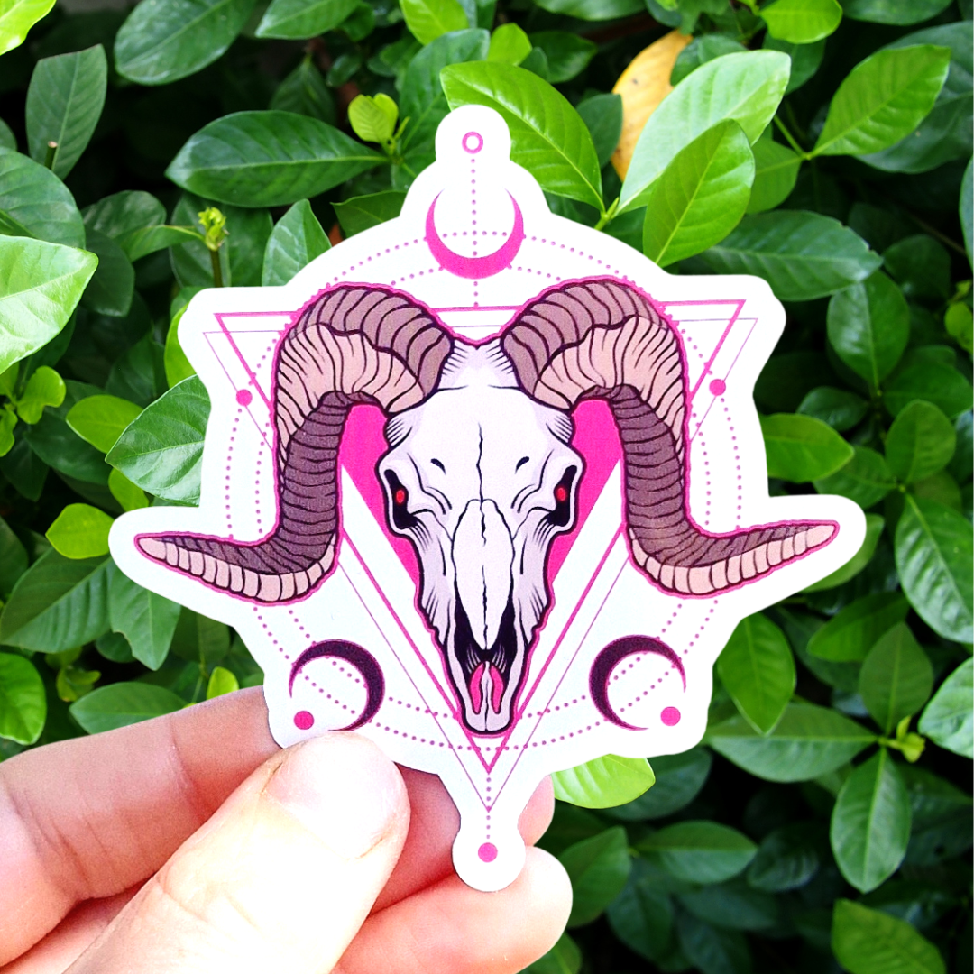 Pink Ram Vinyl Sticker