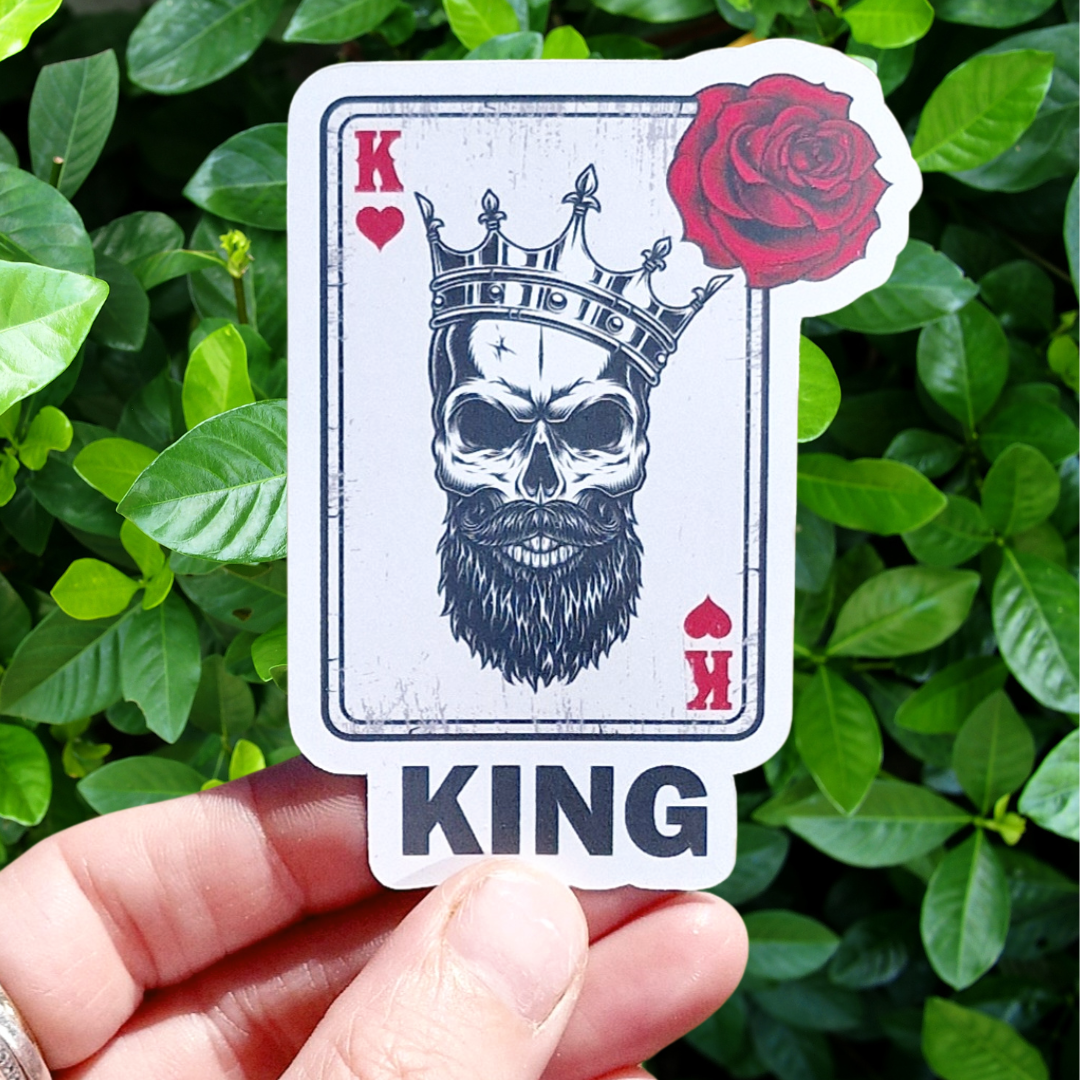 King Sugar Skull Vinyl Sticker