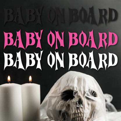 Baby On Board Text Decal