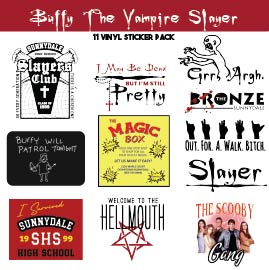 The Whole Gang MINI (BTVS) Vinyl Sticker Set