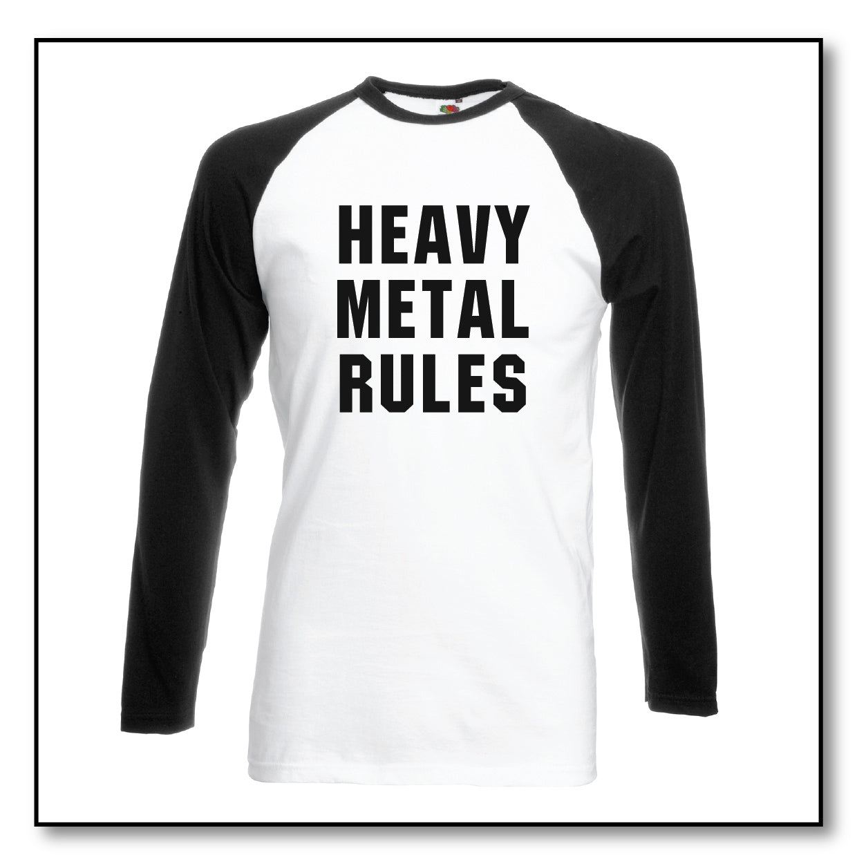 Heavy Metal Rules Baseball T-shirt