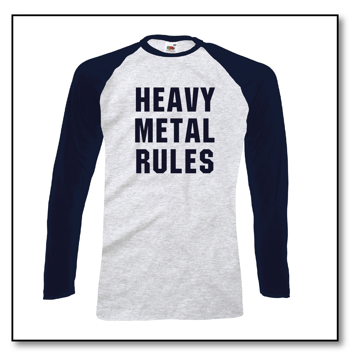 Heavy Metal Rules Baseball T-shirt