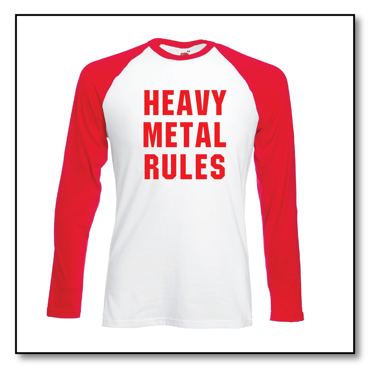 Heavy Metal Rules Baseball T-shirt