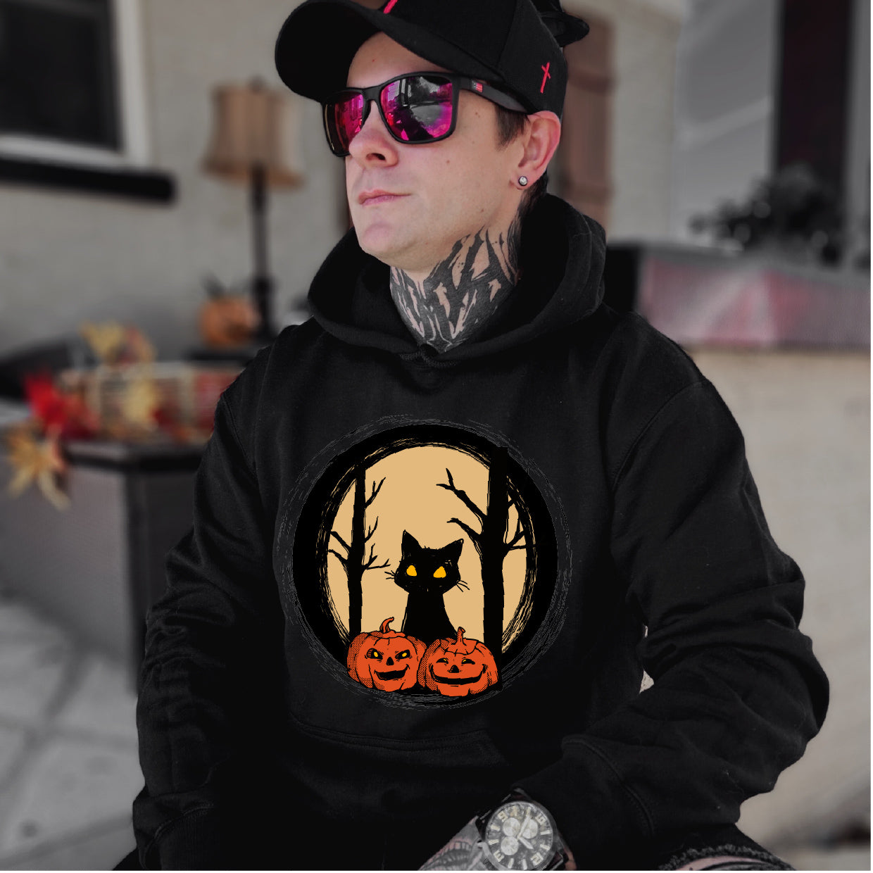 Black Cat Orchard Overhead Hoodie