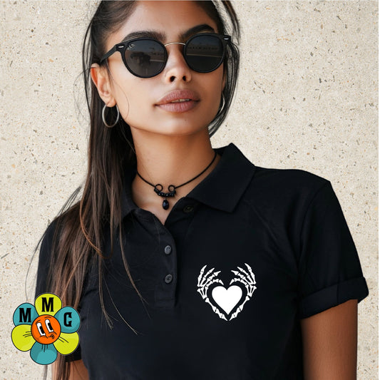 Bone Heart Polo Shirt