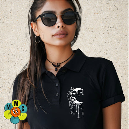 Celestial Moon Polo Shirt