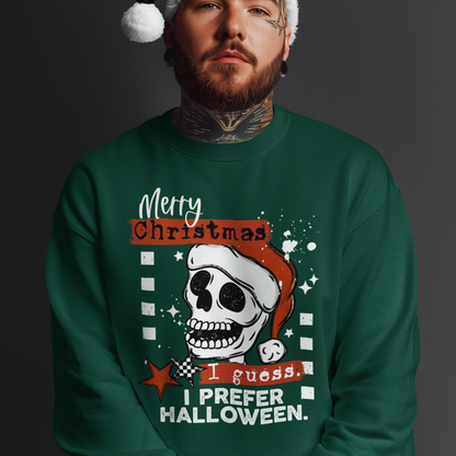 *New* I Prefer Halloween Christmas Sweatshirt