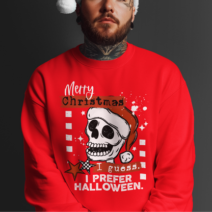 *New* I Prefer Halloween Christmas Sweatshirt