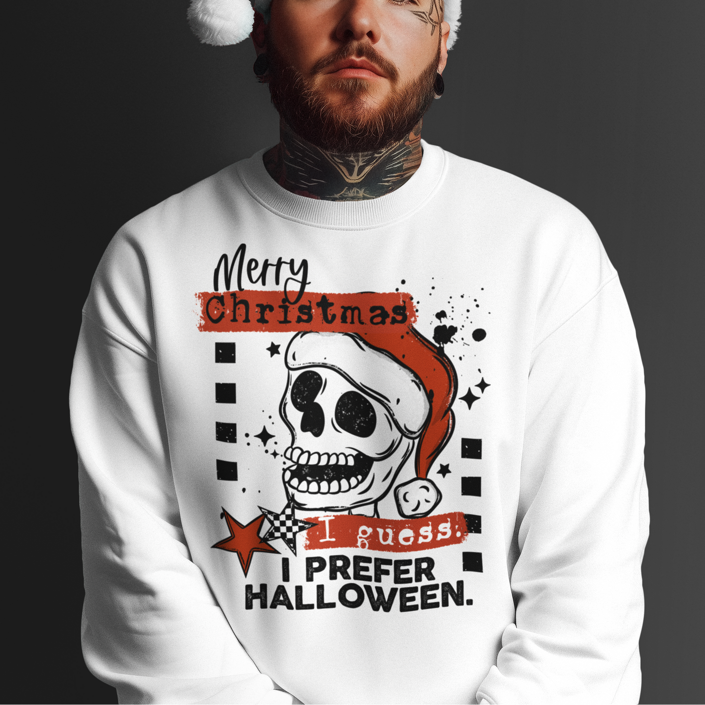 *New* I Prefer Halloween Christmas Sweatshirt