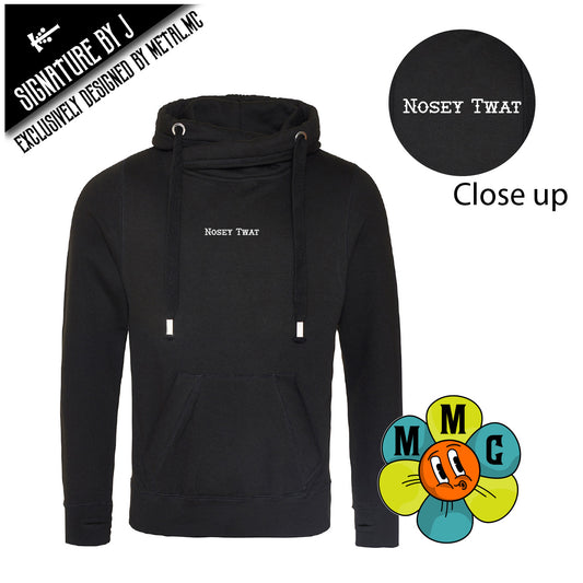Nosey (Various Options) Fitted Cross-Neck Hoodie