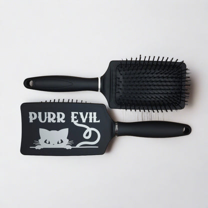 Paddle Hair Brush - Purr Evil