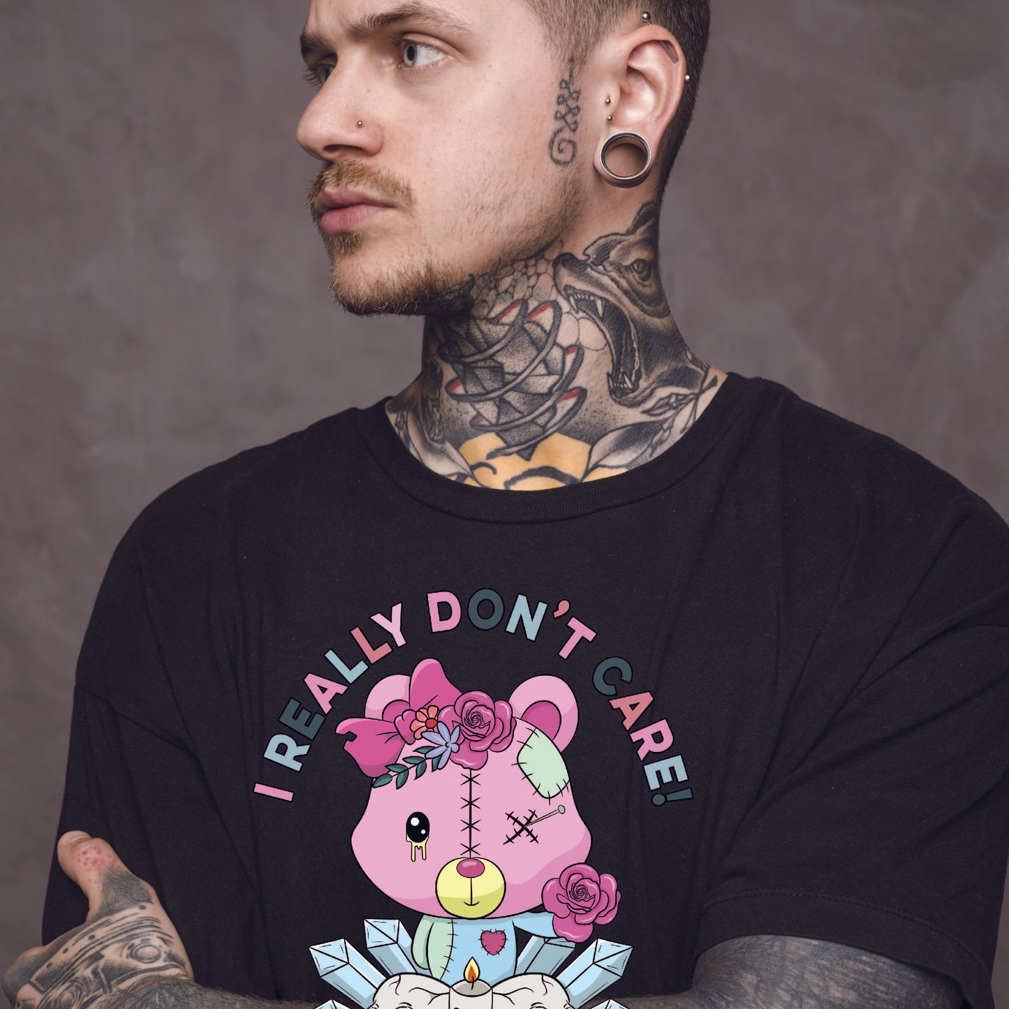 I Don't Care Bear Relaxed Fit Tee