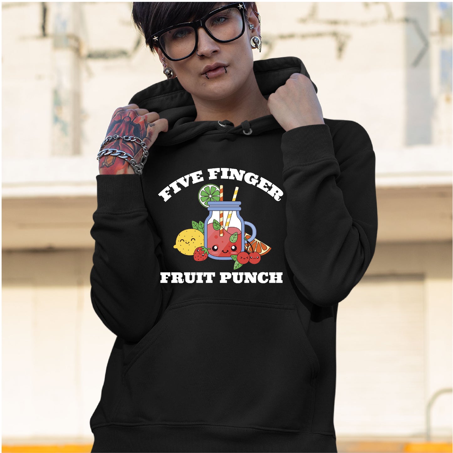 Five Finger Fruit Punch Overhead Hoodie