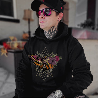 Geo Death Moth Overhead Hoodie