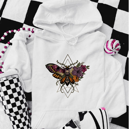 Geo Death Moth Overhead Hoodie