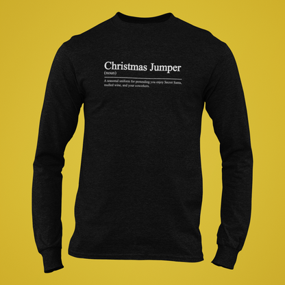 Dictionary Definition Christmas Long Sleeve Tee