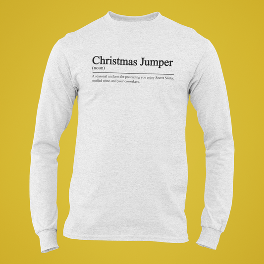 Dictionary Definition Christmas Long Sleeve Tee