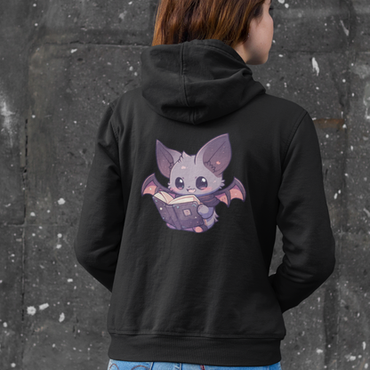 Batty About Books Zipper Hoodie