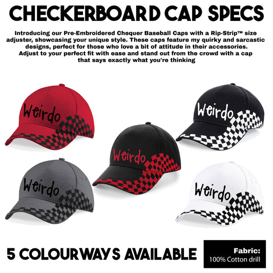 Checkerboard Baseball Cap - Purr Evil