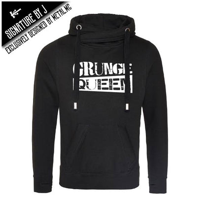 Grunge Queen Fitted Cross-Neck Hoodie