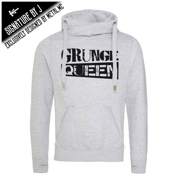 Grunge Queen Fitted Cross-Neck Hoodie