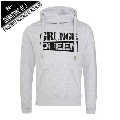 Grunge Queen Fitted Cross-Neck Hoodie