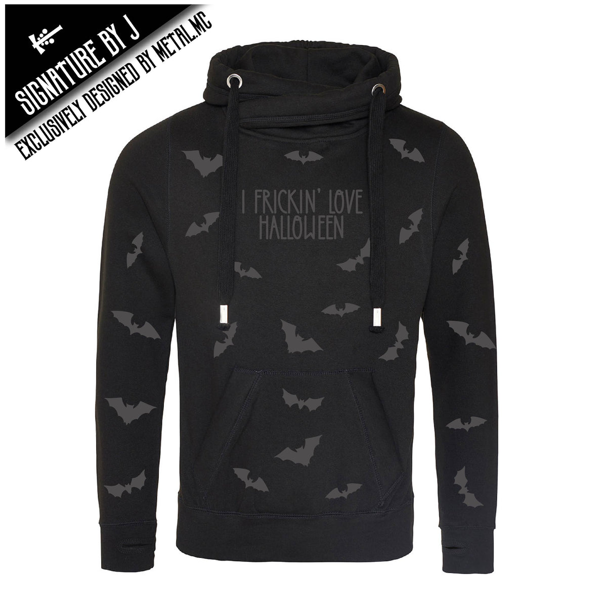 I Frickin' Love Halloween Cross-Neck Hoodie