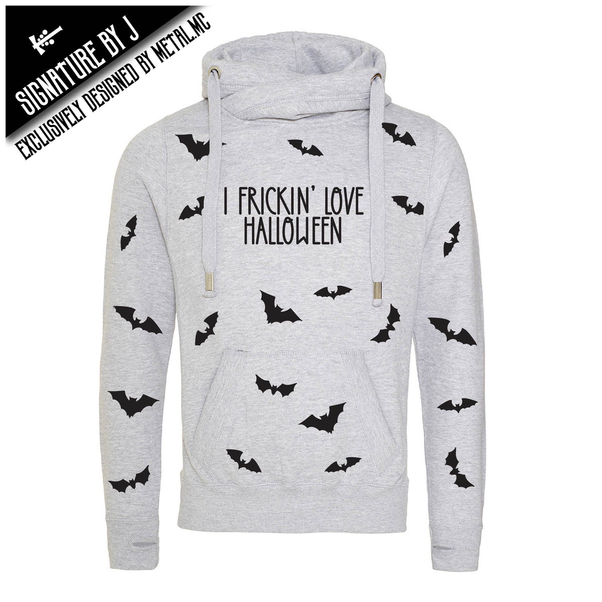 I Frickin' Love Halloween Cross-Neck Hoodie